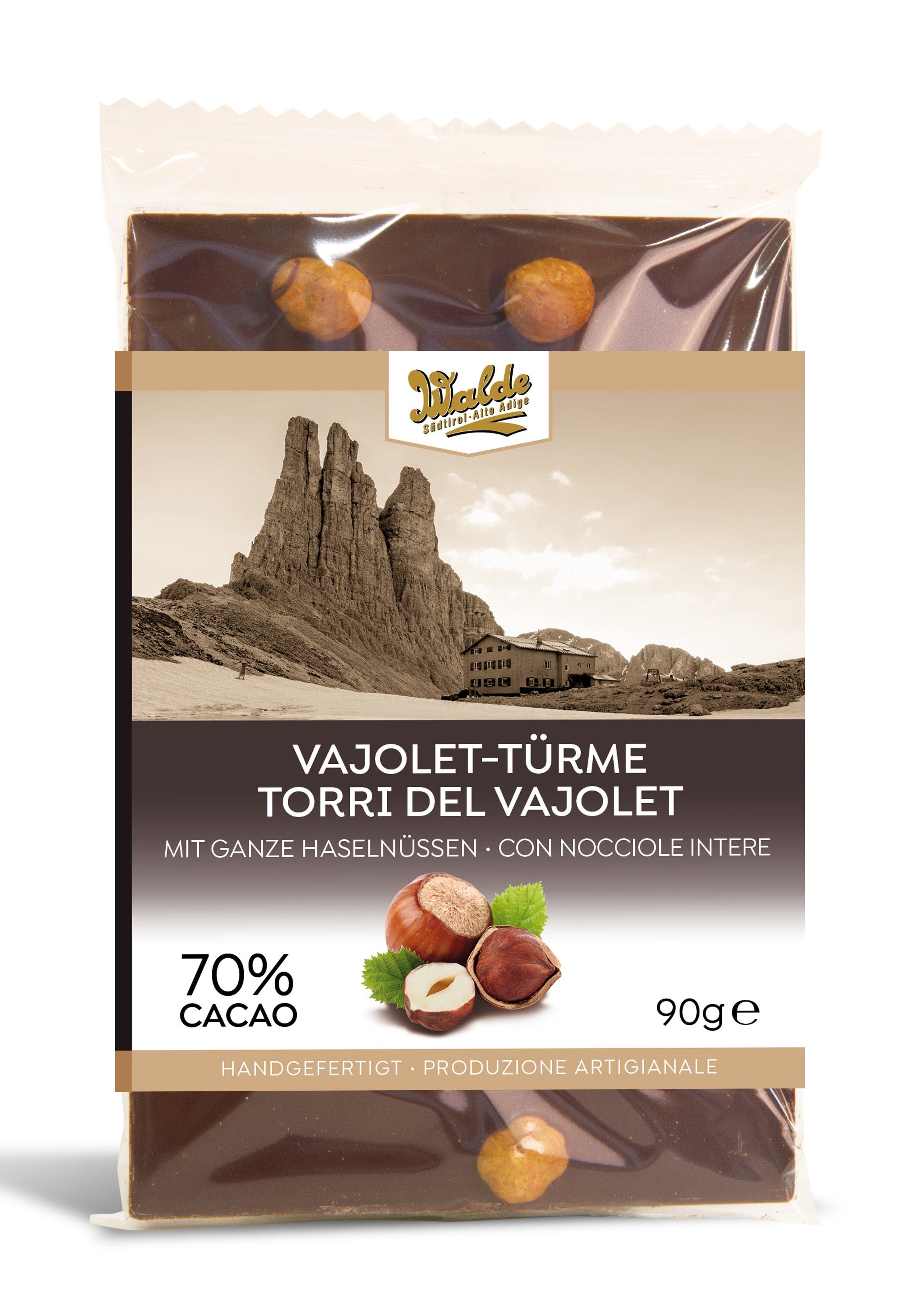 TORRI DEL VAJOLET - tavoletta fondente con nocciole intere