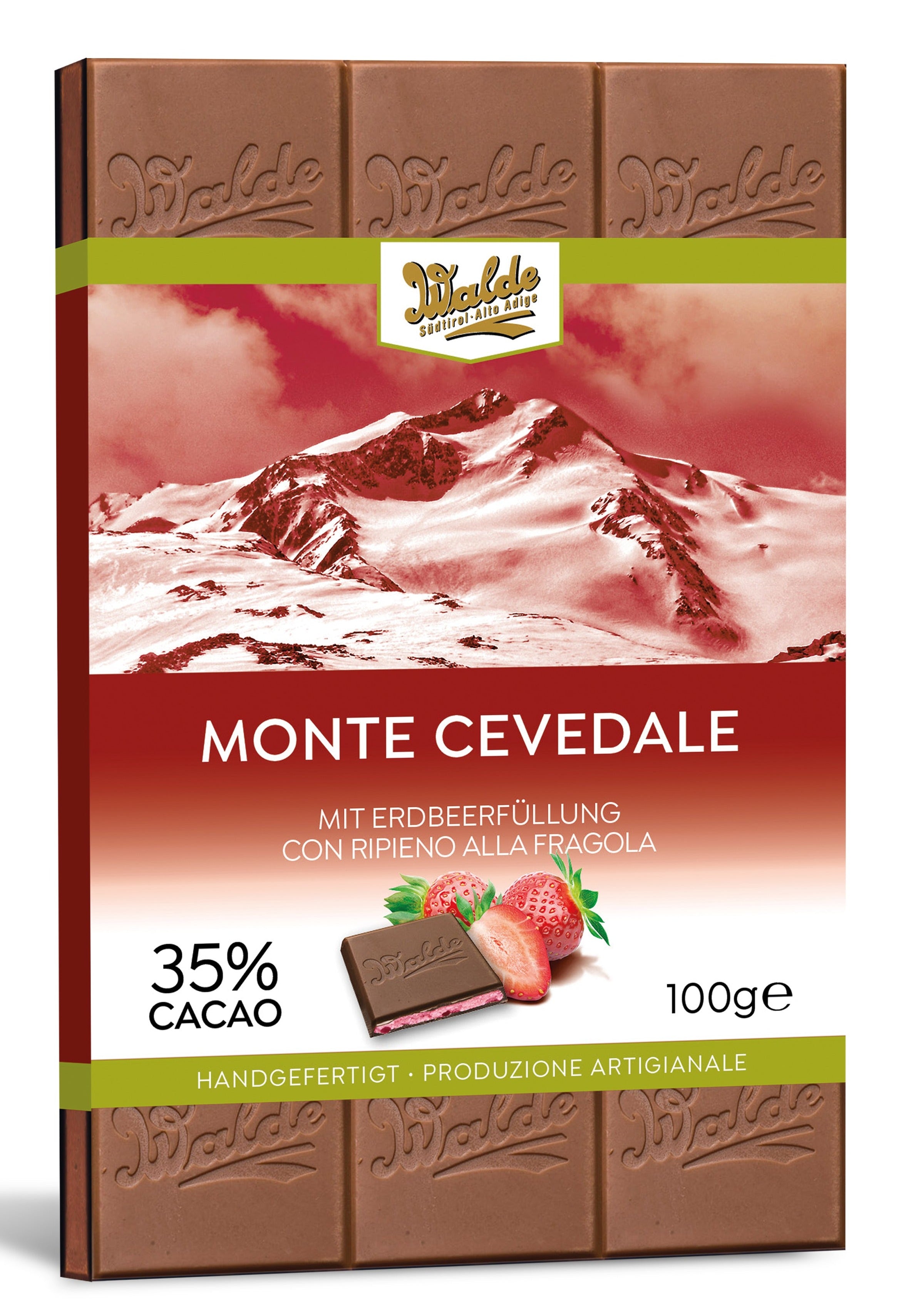 MONTE CEVEDALE - Milchschokolade mit Erdbeer-Füllung