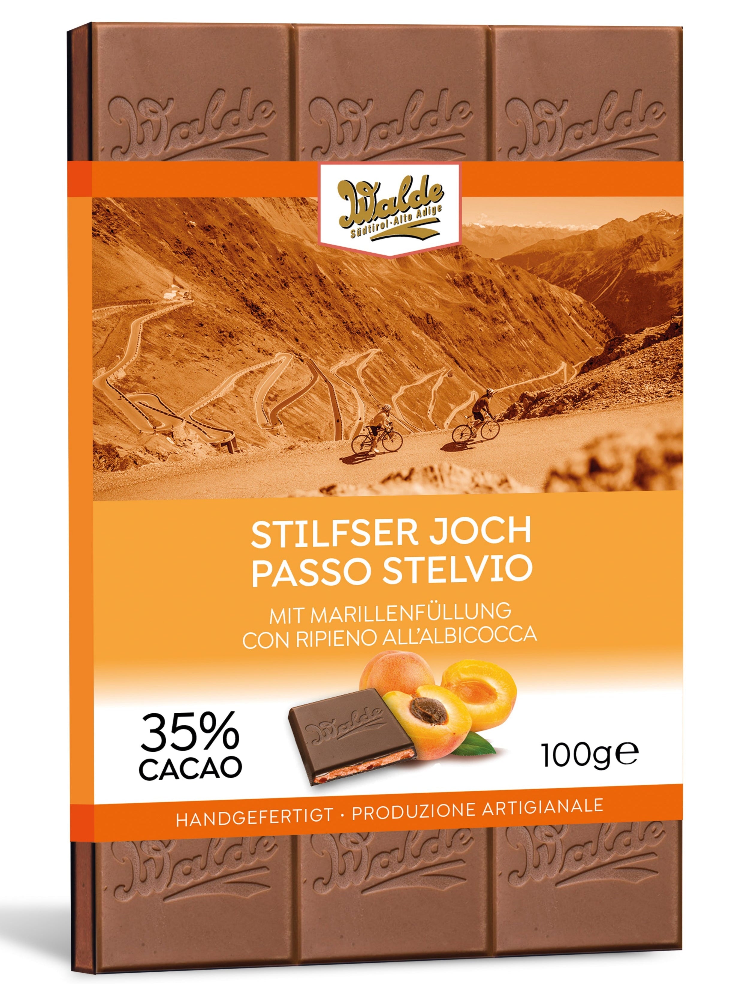 PASSO STELVIO - cioccolato con ripieno all’albicocca.