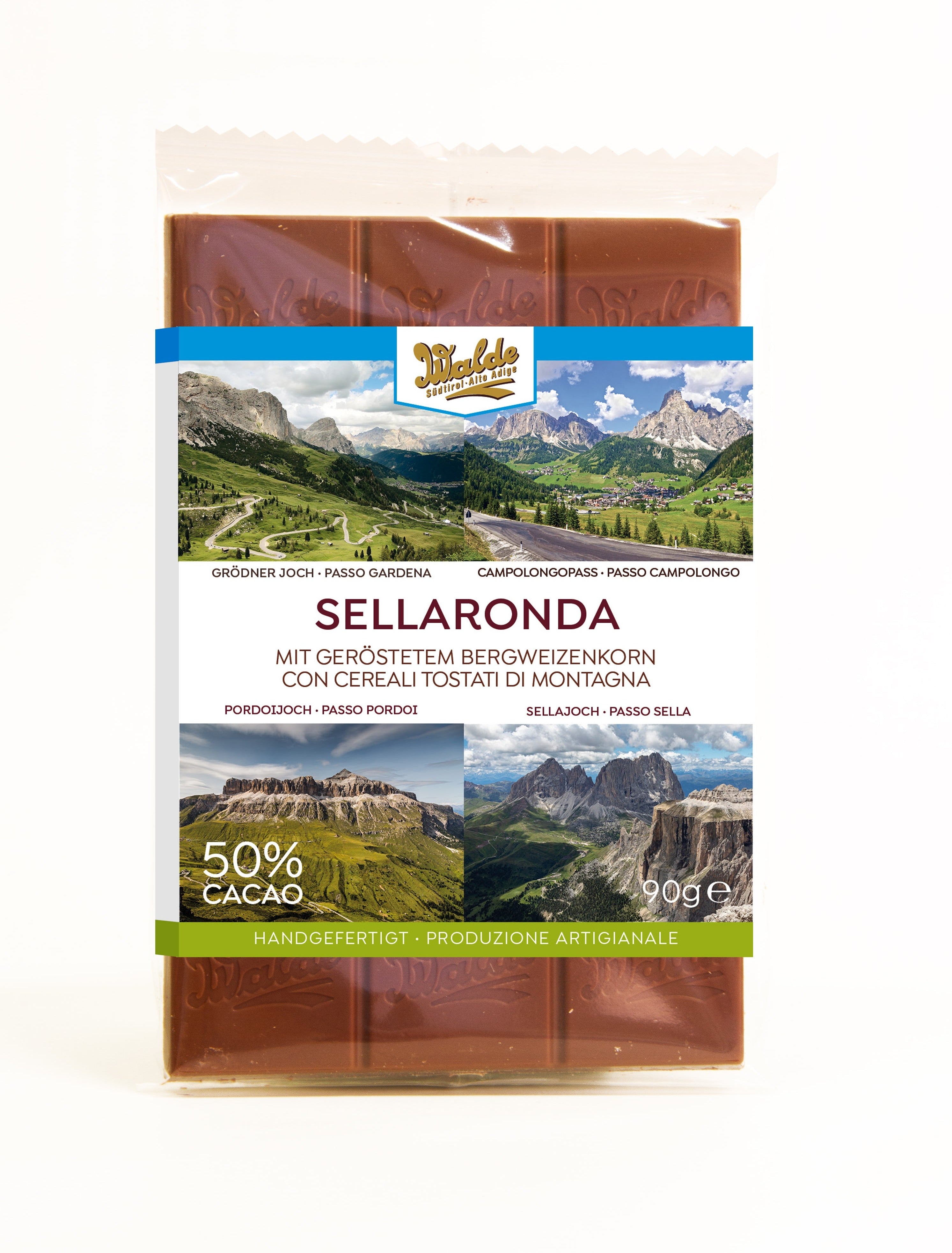 SELLARONDA - tavoletta al latte con cereali tostati di montagna raccolti a 1.000 m s.l.m.