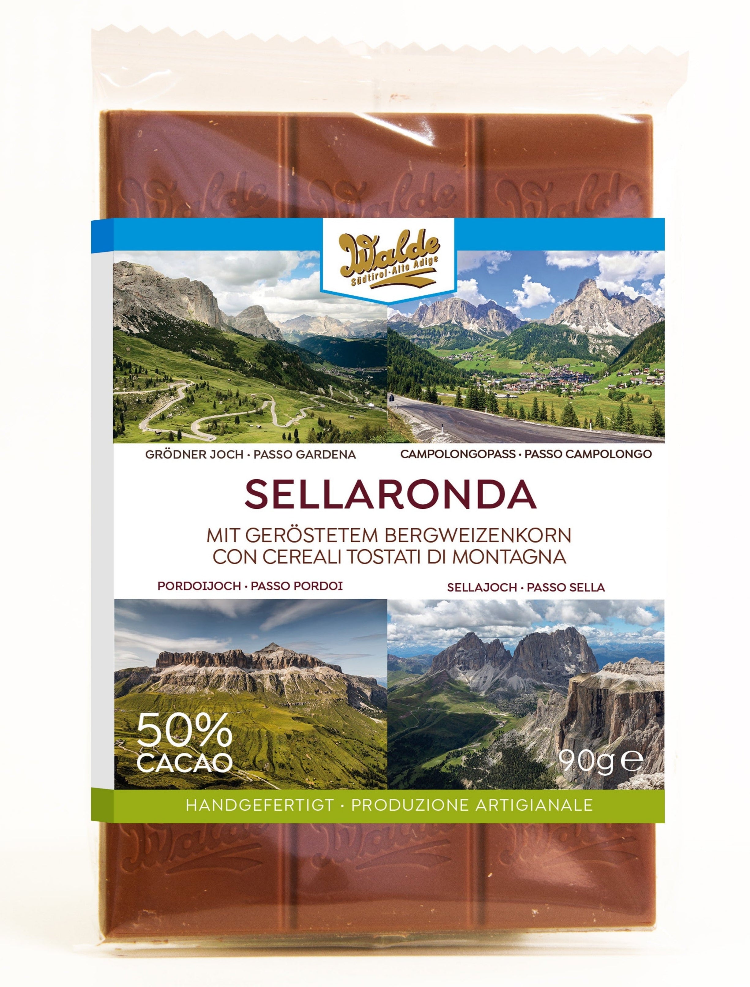 SELLARONDA - tavoletta al latte con cereali tostati di montagna raccolti a 1.000 m s.l.m.