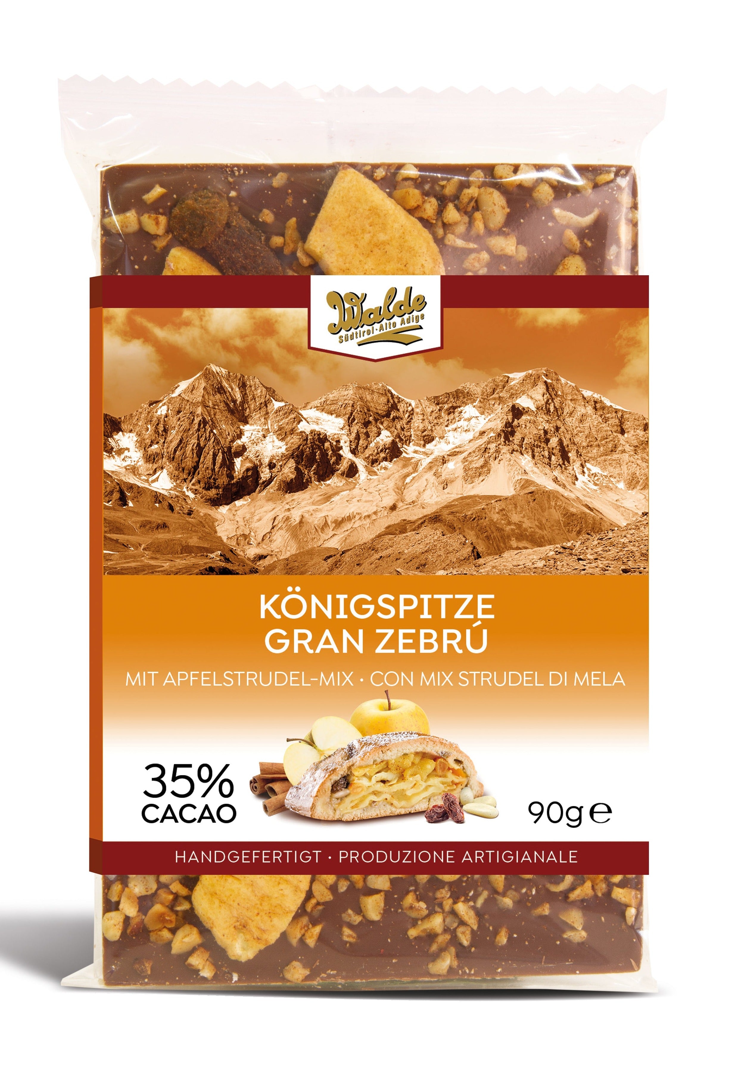 GRAN ZEBRÚ - tavoletta al latte con strudel di mele