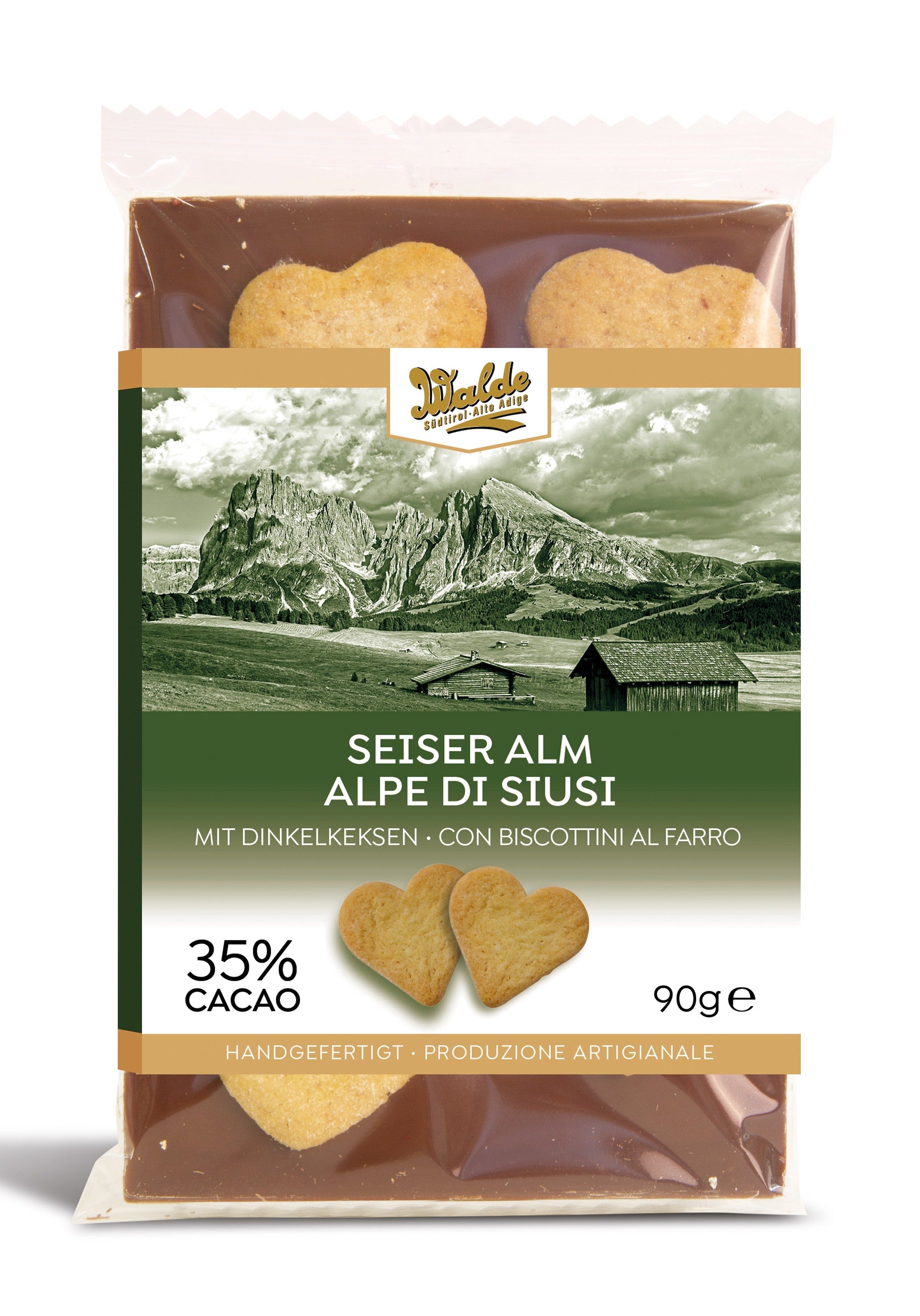 ALPE DI SIUSI - tavoletta al latte con biscotti