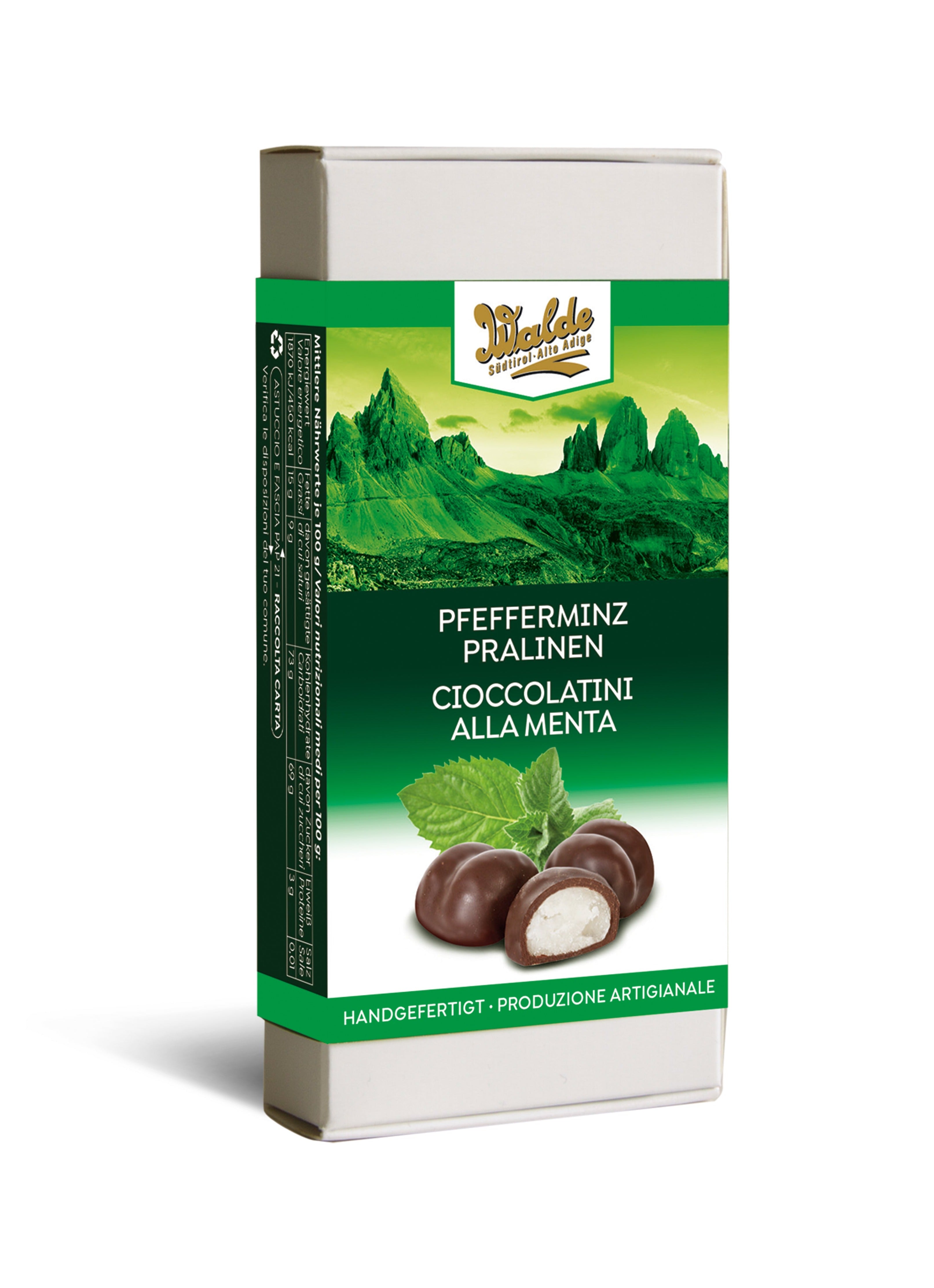 Cioccolatini alla menta piperita