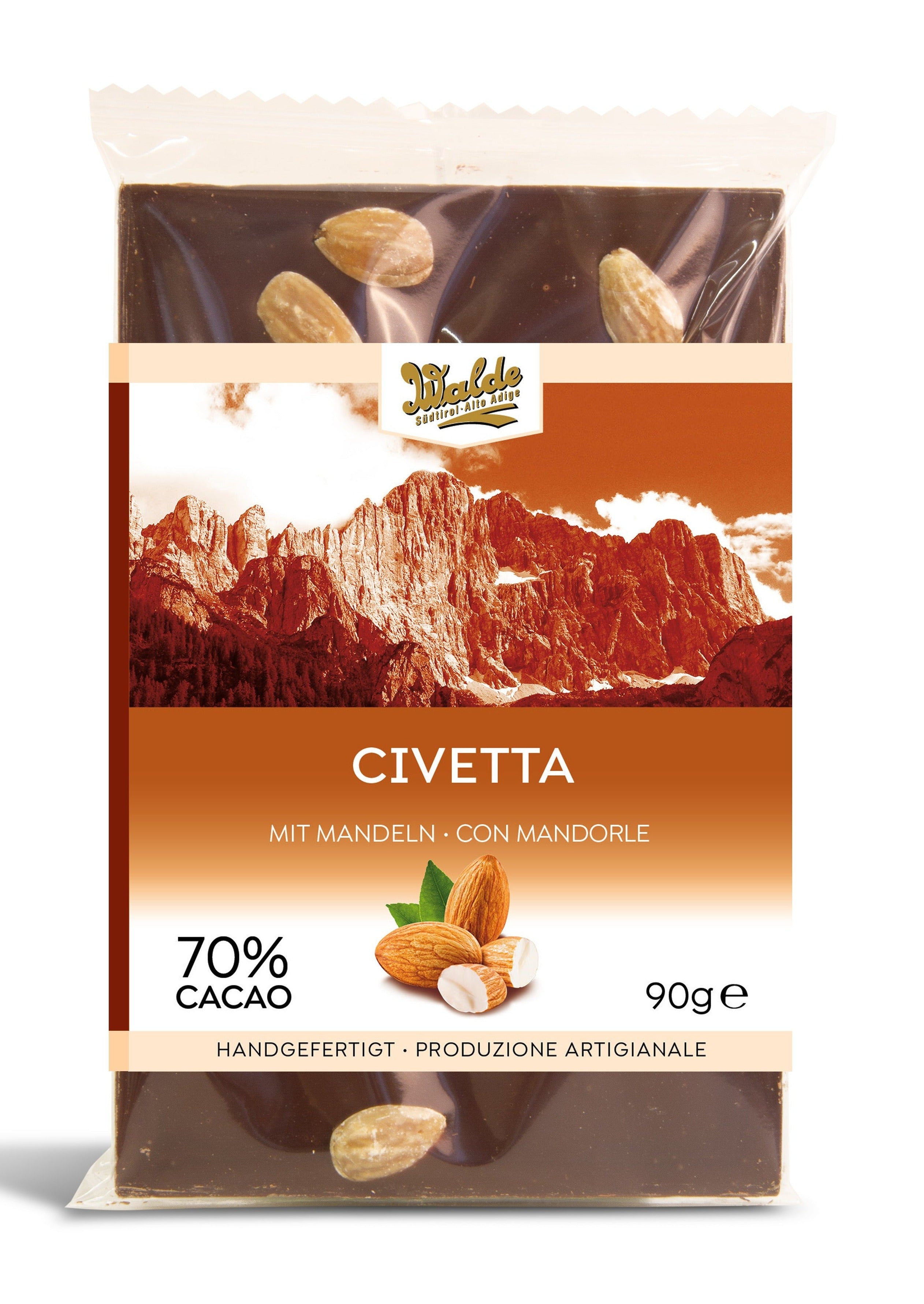 CIVETTA - Zartherbe Schokolade mit Mandeln