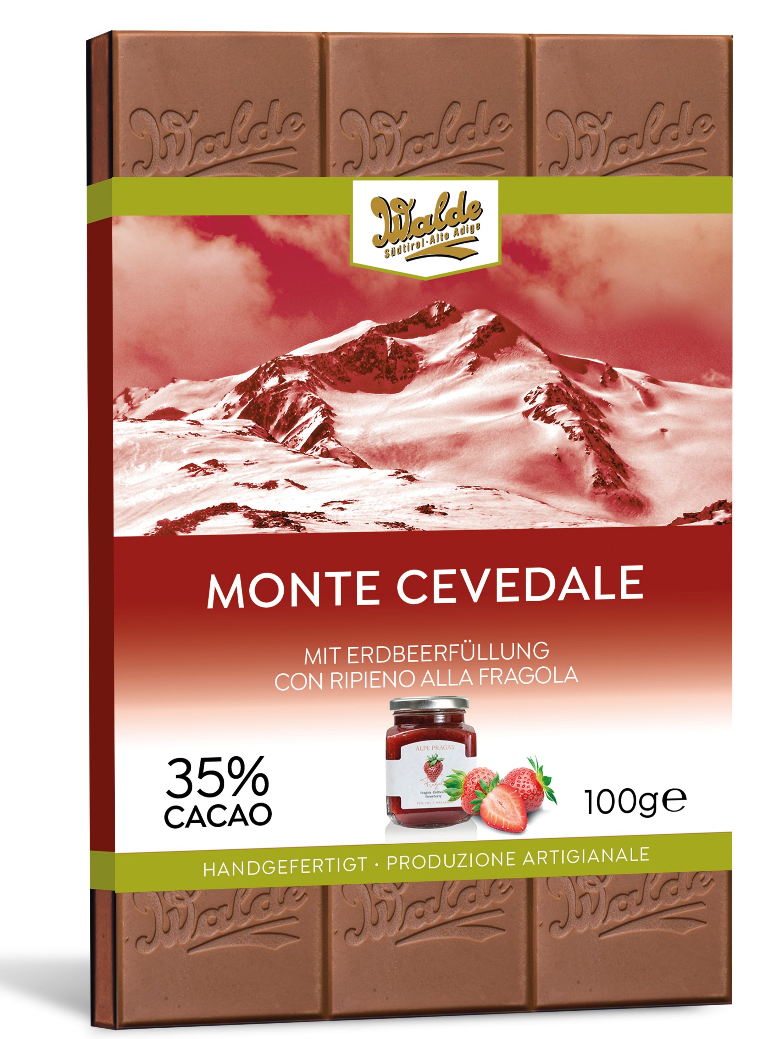 MONTE CEVEDALE - Milchschokolade mit Erdbeer-Füllung