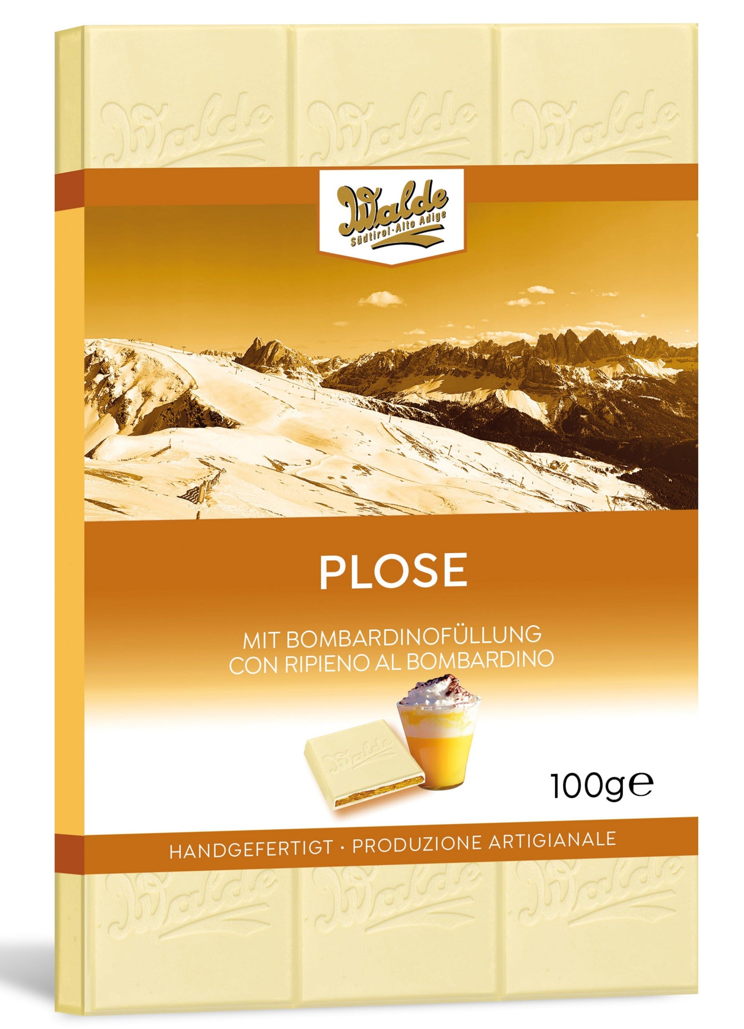 PLOSE - Weisse Schokolade mit Eierlikörfüllung