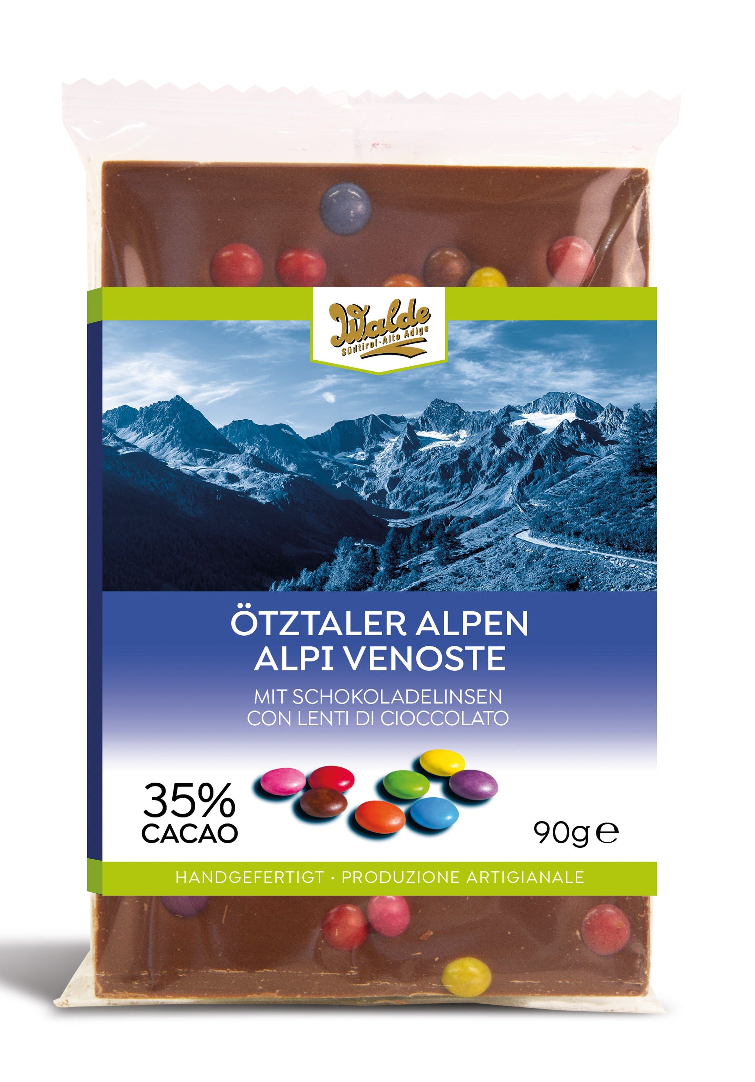 Ötztaler Alpen - Milchschokolade mit Schokoladenlinsen